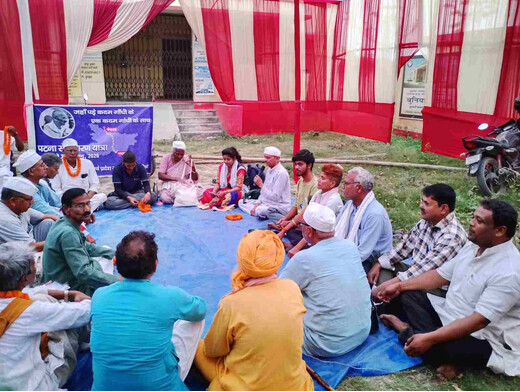 एक कदम गांधी के साथ यात्रा के दौरान मुशहरी में सर्वधर्म प्रार्थना आयोजित